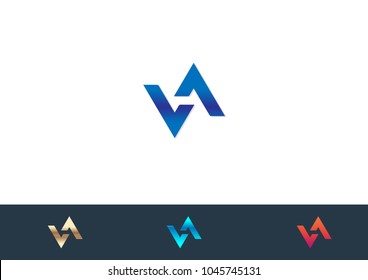 V Letter Logo Template Design Vector Illustration