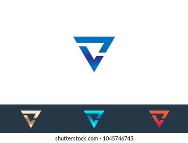 V Letter Logo Template Design Vector Illustration