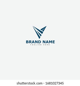 Vector de diseño de plantillas de logotipo de carta V