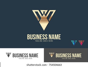 V Letter Logo Template Design Vector