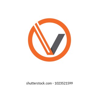 V Letter Logo Template vector icon illustration