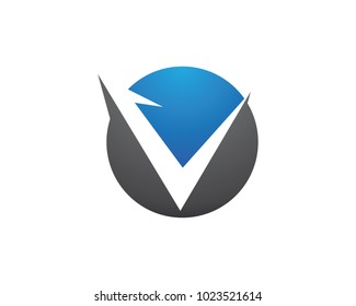 V Letter Logo Template vector icon illustration