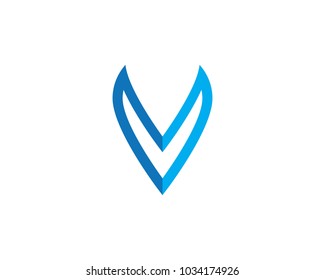V Letter Logo Template vector illustration design