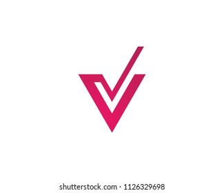 V Letter Logo Template vector illustration design