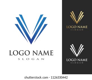 V Letter Logo Template vector illustration design