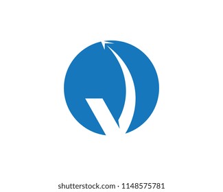 V Letter Logo Template vector icon illustration