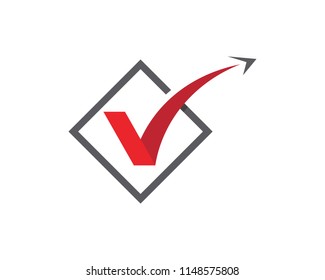 V Letter Logo Template vector icon illustration