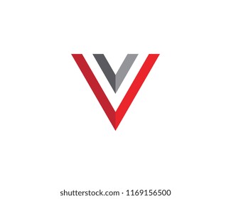 V Letter Logo Template vector icon illustration design