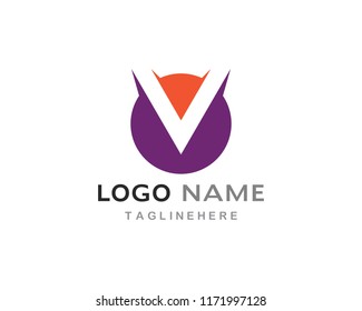 V Letter Logo Template vector illustration design