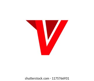 v letter logo template vector icon illustration