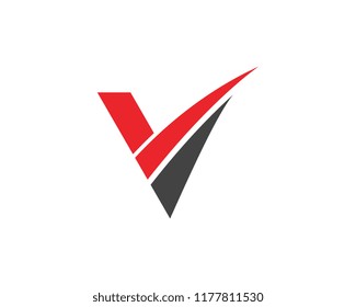 V Letter Logo Template vector icon illustration