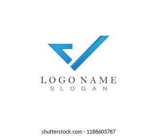 V Letter Logo  Template Vector icon