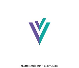  V Letter Logo Template vector illustration design