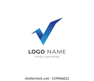 V Letter Logo Template vector illustration design