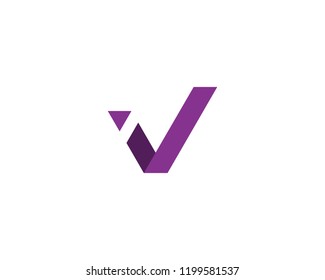 V Letter Logo Template vector illustration design