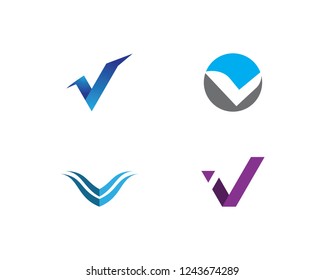 V Letter Logo Template vector illustration design