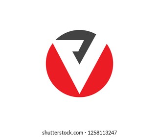 V Letter Logo Template vector icon illustration