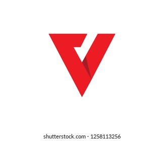 V Letter Logo Template vector icon illustration