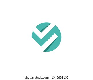 V Letter Logo Template vector