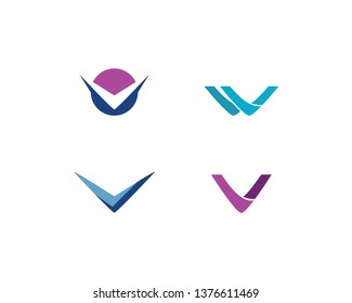 V Letter Logo Template vector illustration