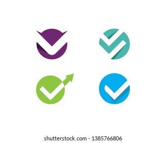 V Letter Logo Template vector icon illustration