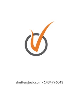 V Letter Logo Template vector icon illustration