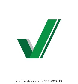 V Letter Logo Template vector icon illustration