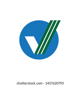 V Letter Logo Template vector icon illustration