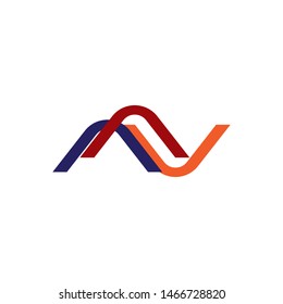 V Letter Logo Template vector icon illustration
