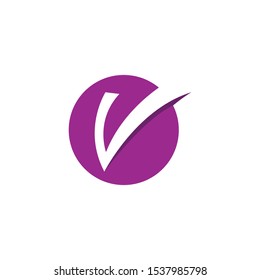 V Letter Logo Template vector illustration design