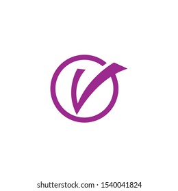 V Letter Logo Template vector illustration design