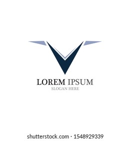 V Letter Logo Template vector icon illustration