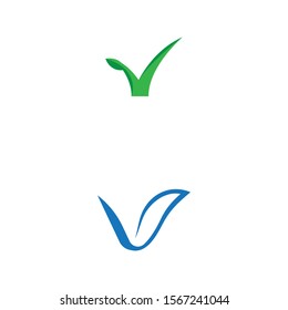 V Letter Logo Template vector icon illustration