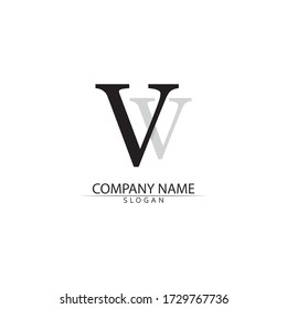 V Letter Logo Template Vektor-Darstellung