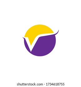 V Letter Logo Template vector icon illustration design