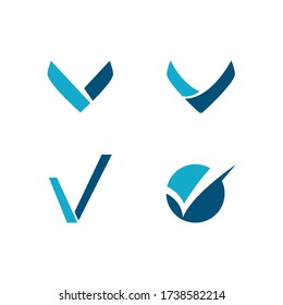 V Letter Logo Template vector illustration design