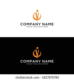 V Letter Logo Template vector icon illustration