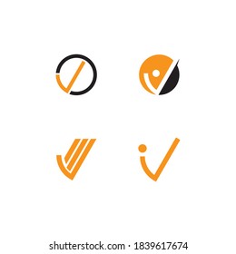 V Letter Logo Template vector icon