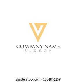 V Letter Logo Template vector icon illustration