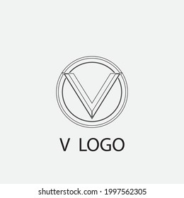Vektorsymbol für Vektorgrafik von V-Letter-Logo