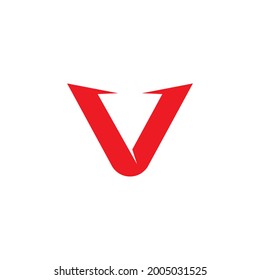V Letter Logo Template vector icon illustration