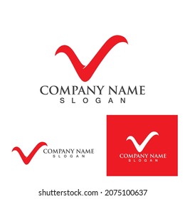 V Letter Logo Template vector icon illustration design