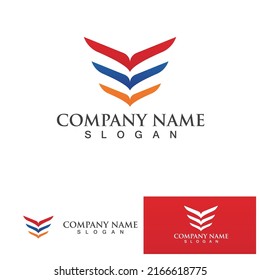 V Letter Logo Template vector icon illustration