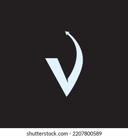 Diseño de ilustración vectorial de plantilla de logotipo de carta V