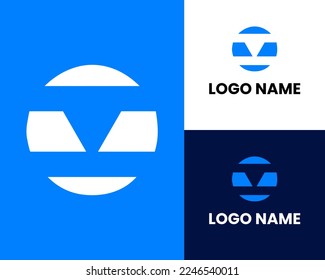 V Diseño de icono vectorial de la plantilla de logotipo