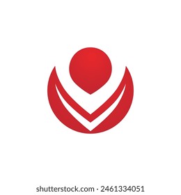 V Letter Logo Template vector icon illustration