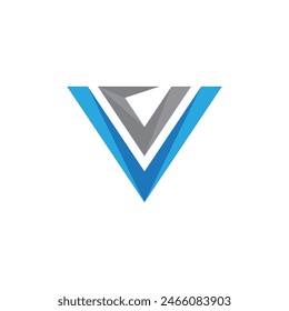 Ilustración del Vector de Plantilla del logotipo de la letra V