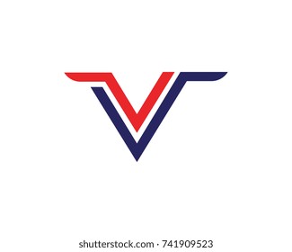 V Letter Logo Template vector icon illustration