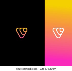V Letter Logo Usable Vector Template Abstract Monogram Symbol 