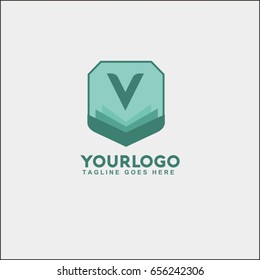 V letter logo vector. book logo vector.
